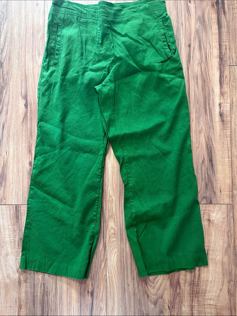 Cartonnier Green Wide-Leg Cotton Trousers